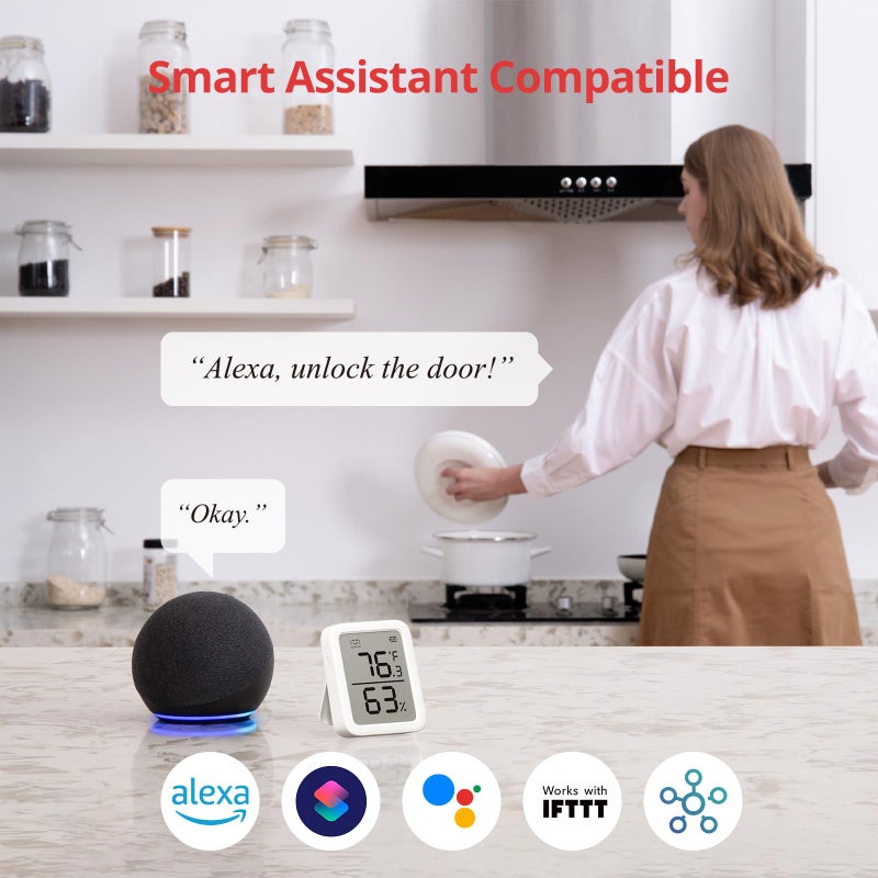 سويتش بوت SwitchBot Smart Lock Bluetooth Electronic Deadbolt قفل باب دخول بدون مفتاح للباب الأمامي متوافق مع جسر WiFi (يُباع بشكل منفصل) يناسب Deadbolt الحالي الخاص بك لتأجير العطلات عبر Airbnbs - Image 5